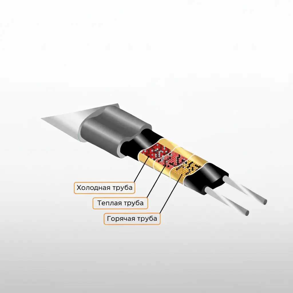 строение саморегулирующегося кабеля
